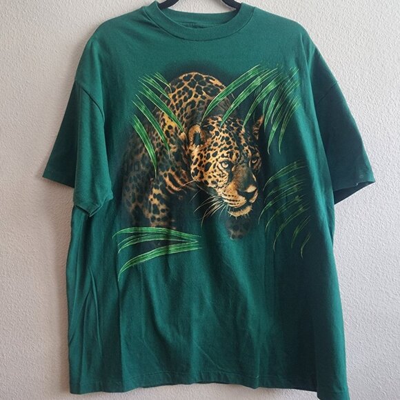 Hanes Other - Vintage Jaguar Shirt Mens XL Big Cat Animal Jungle Single Stitch 90s Tee